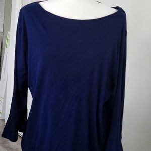 Navy Ralph Lauren top, with 3/4 slight bell sleeves